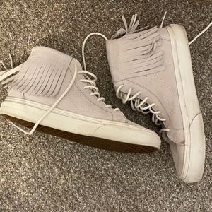 Vans Sk8 Hi Moc Grey Suede Shoes